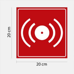 Letrero en Acrilico cristal de 3 mm de espesor 20 x 20 cms "ALARMA CONTRA INCENDIOS"