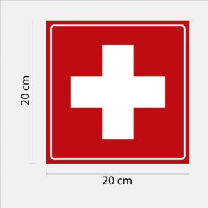 Letrero en Acrilico cristal de 3 mm de espesor 20 x 20 cms "EQUIPO CONTRA INCENDIOS"