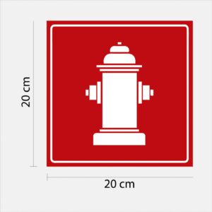 Letrero en Acrilico cristal de 3 mm de espesor 20 x 20 cms "HIDRANTE"