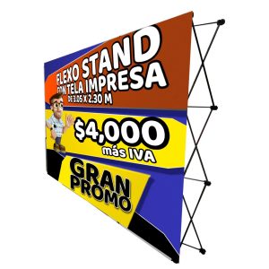 Flexo Stand con Tela Impresa