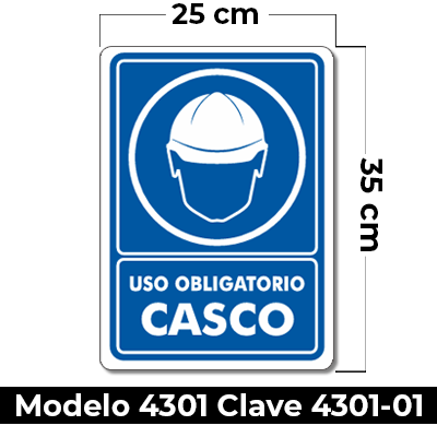 Señal de "USO OBLIGATORIO CASCO"